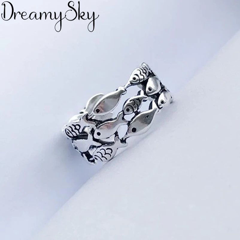DreamySky этническое Настоящее серебро ювелирное изделие большие винтажные