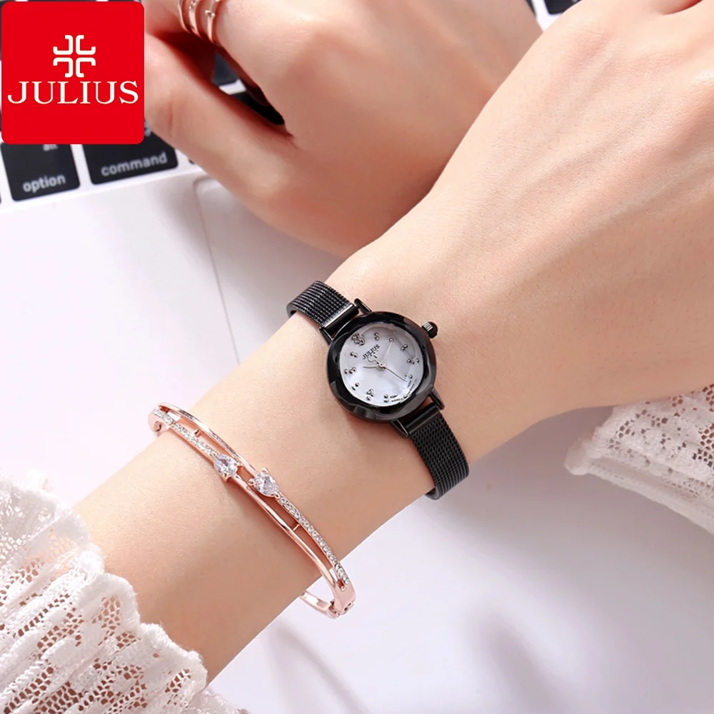 

Ladies Full Steel Mesh Band Waterproof Watches Women Fashion Casual Japan Quartz Wrist Watch Top Brand Julius Best Analog Clock