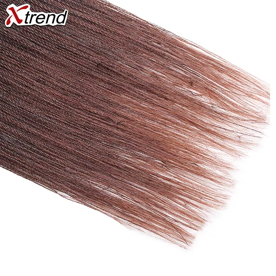 Xtrend Synthetic Micro Senegalese Twist Crochet Braid Hair For Wig 22 inch 100strands Per Pack Ombre Black Brown Twists Braids