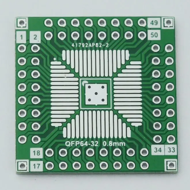 

Pb-free QFN64 QFP64 turn DIP64 adapter board conversion board 0.5 / 0.8mm SMT SMD DIP switch