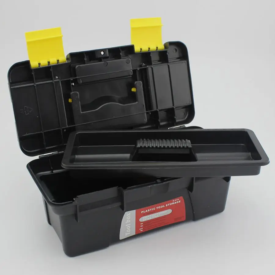 Small Size Portable Tool Box Large Capacity Double Layer Tool Storage Box Removable Design Portable Suitcase