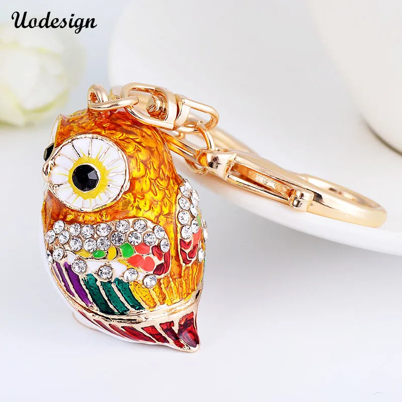 

Uodesign Cute Keychain Crystal Rhinestone Keyring Key Holder Purse Bag For Car christmas Gift Keychains 2017 brand key chain