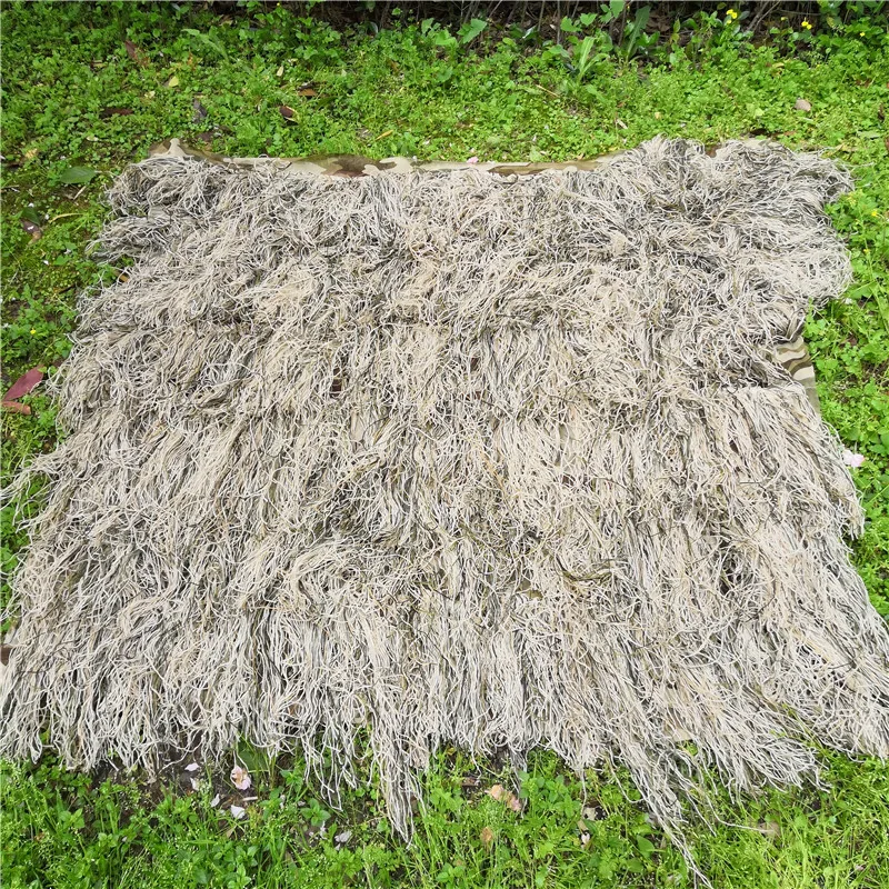 

Poncho style Hay grass style desert Bionic Ghillie Suits Hunting Blind Tent camouflage cover,Use for hunting Recon Paintbal
