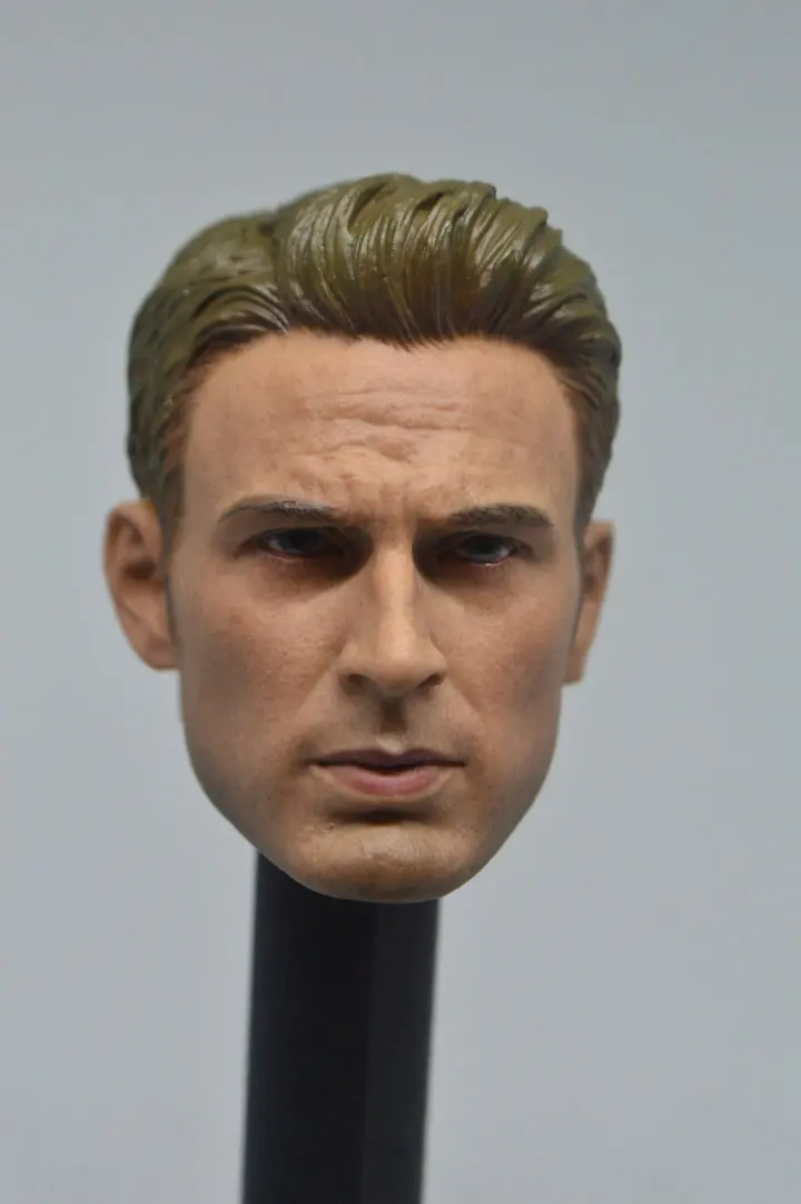 

Custom 1/6 Scale Captain America Steve Rogers Male Head Sculpt HOT HEART New