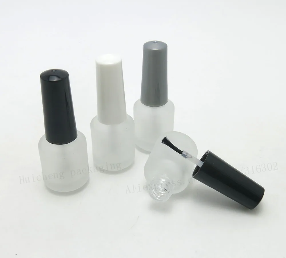 500pcs7mlEmptyFrostNailPolishGlassBottle7ccRefillablePortable