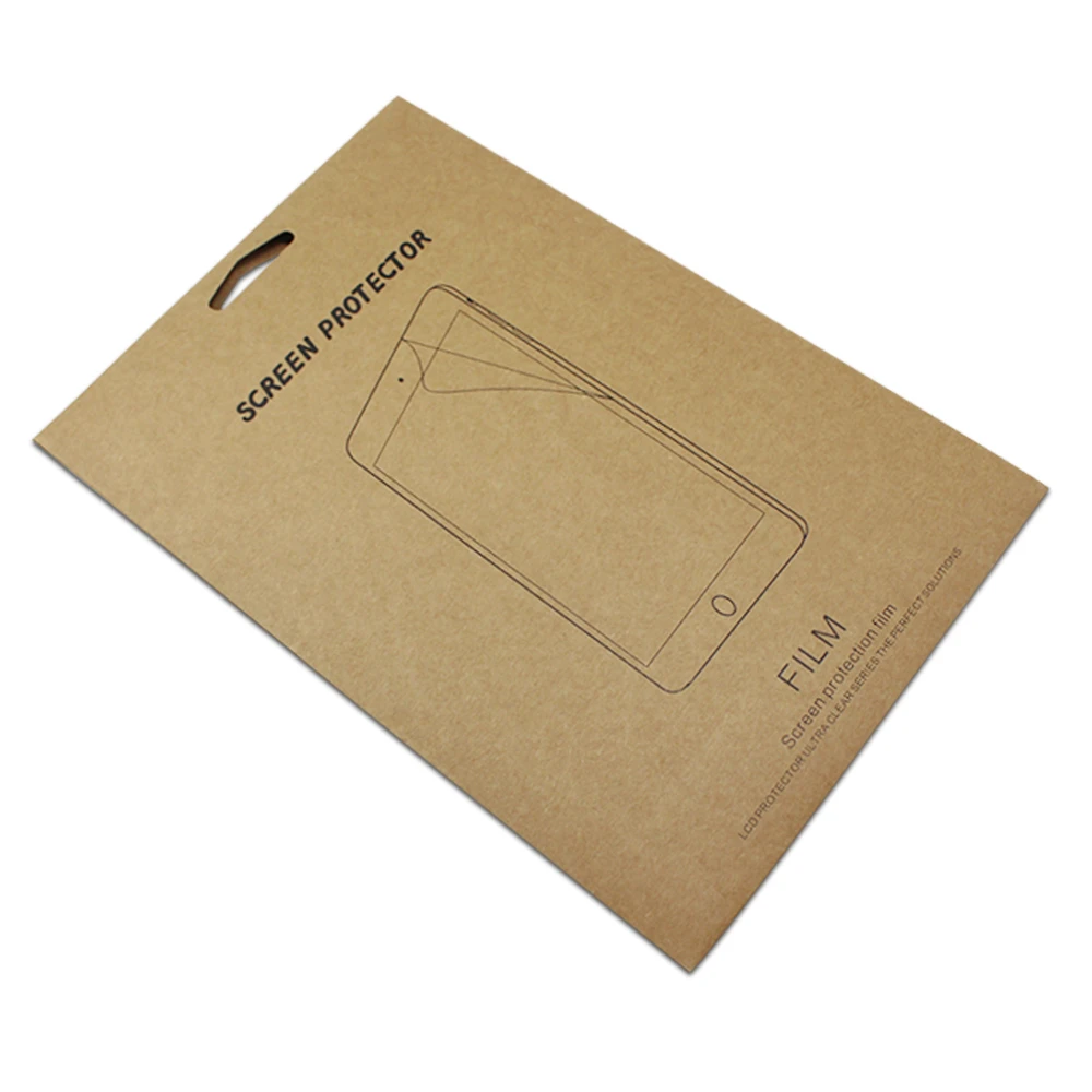 Brown Tablet PC Screen Protector Film Packaging Paper Box Protective