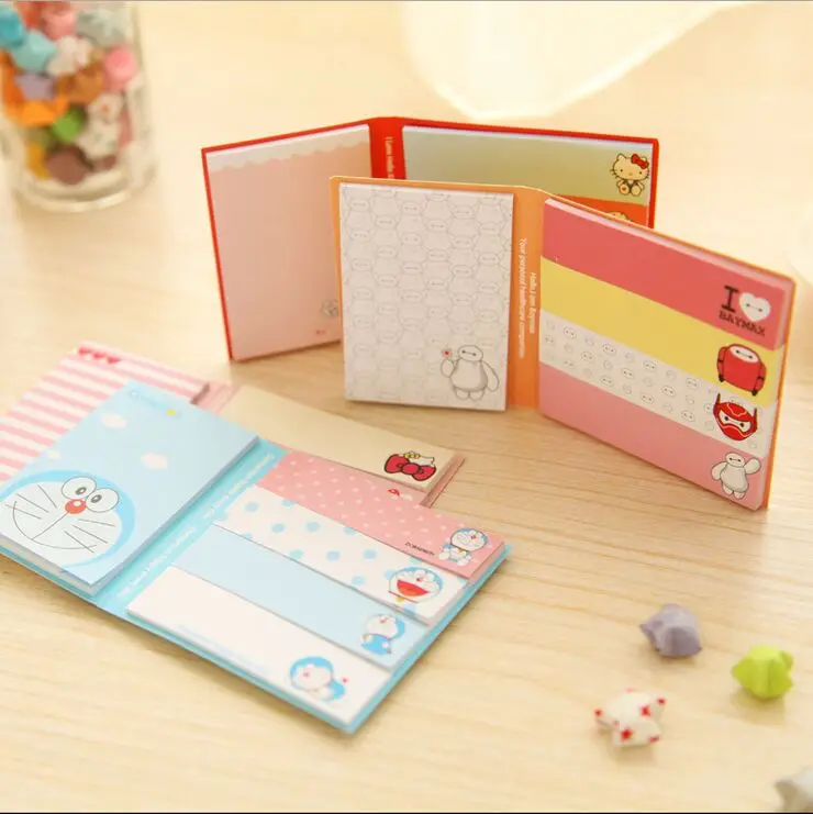 

Cute Cartoon Totoro Hello Kitty Doraemon Baymax Self-Adhesive Memo Pad Sticky Notes Post It Bookmark School Office Supply