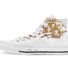 Funky Samurais дизайн дышащая Повседневная Высокая обувь на шнуровке холщовая обувь кеды для Прямая