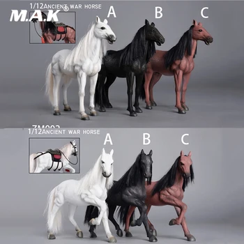

1/12 Scale Ancient War Horse ZM001/ZM002 Running Ver./Standing Vivid Animal Model With Accessories for Action Figure