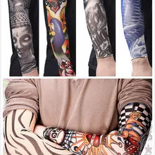 Анти-солнечный свет мода мужчины и женщины татуировки на руку, ногу рукава высокие эластичные нейлон хэллоуин вечерние танцы вечеринка татуировки рукав