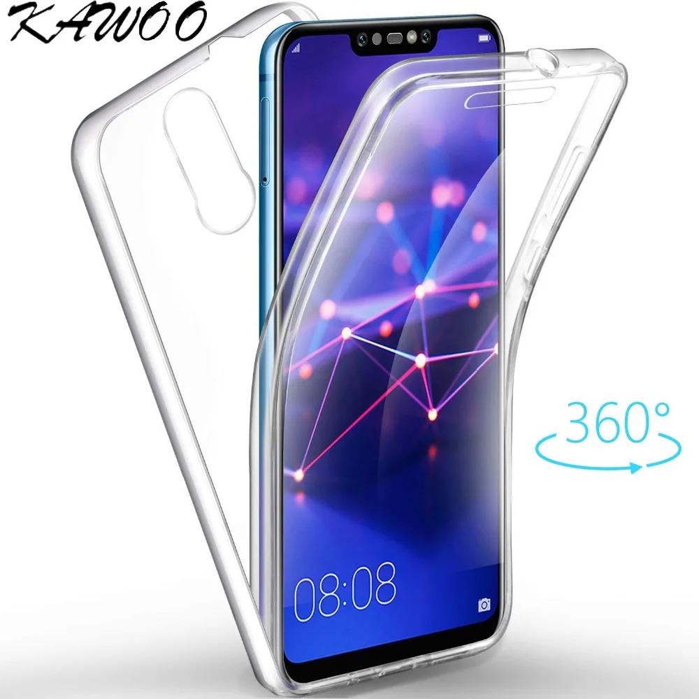 360 Degree Clear Full Protection Soft TPU Case Cover sFor Huawei Mate 20 Lite Front & Back Full Body Phone Capa For Mate 20 Case (lo)