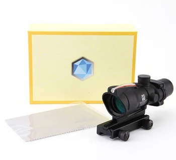 

ACOG 4X32 Style Real Red or Green Fiber Source Duel Illuminated Rifle Scope Sight Tactical for Airsoft Hunting Rifle