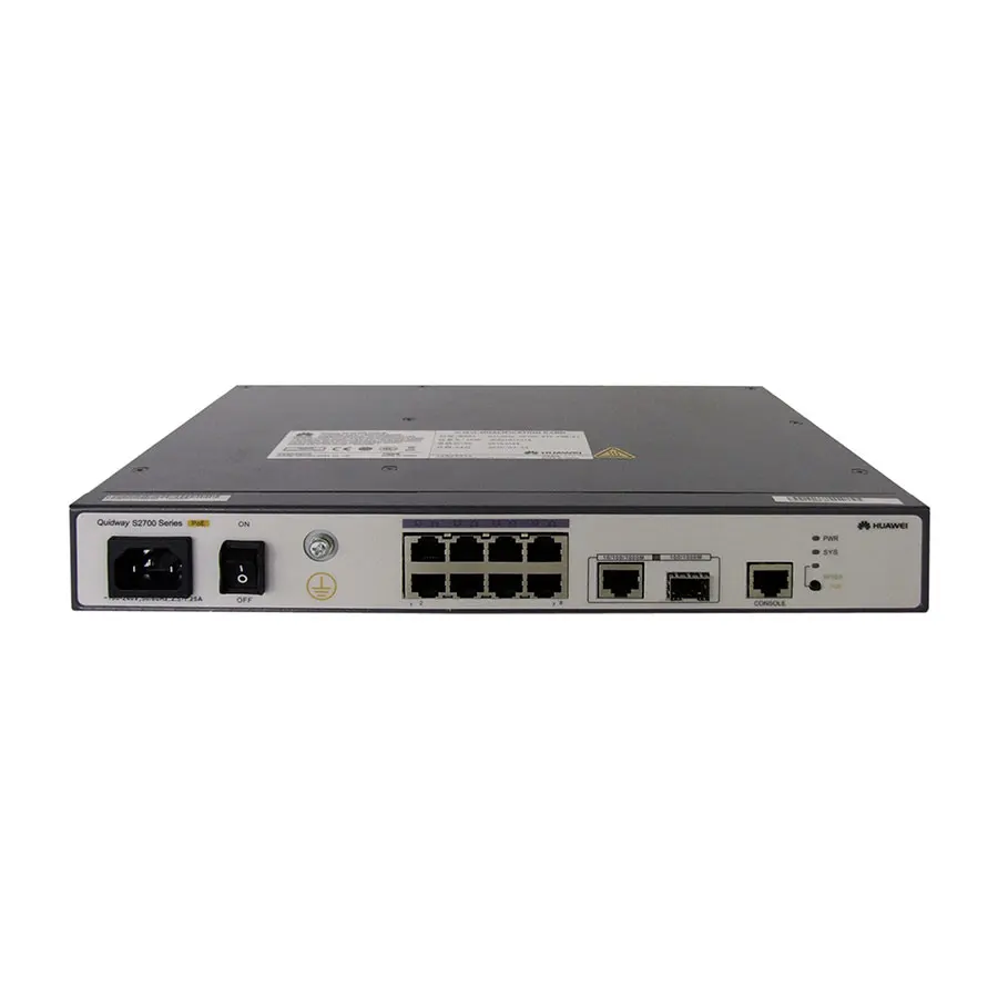 Ethernet-коммутатор S2700-9TP-PWR-EI блоков(8 портов Ethernet 10/100 портов PoE+ 1 двухцелевые мужские солнцезащитные очки 10/100/1000 или для программирования в производственных условиях, переменный ток, 110/220 V