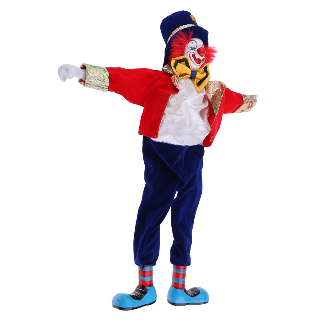 Funny Smile Clown Man Figure Doll Toy Halloween Decor Ornaments Birthday Gift 41cm #2 Porcelain Dolls Making