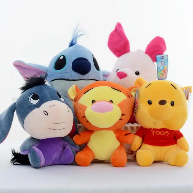 Duduk 18 cm Besar Kepala Winniepooh Tigger Piglet Babi 