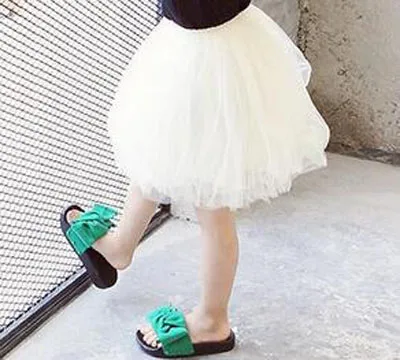 Юбка-пачка для маленьких девочек от 12 месяцев до 10 лет Пышное детское бальное платье, юбка-американка красочная юбка-пачка для маленьких девочек, юбка принцессы для танцев - Цвет: White