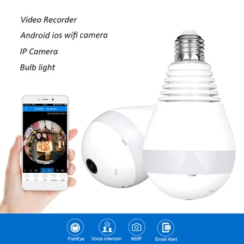 

960P/1080P WiFi Camera CCTV IP Camera Home Bulb Light Remote Surveillance Camera Wifi Endoscope Baby Monitor Video Recorder