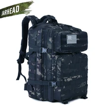 Большой емкости мужские армейские тактические рюкзаки Camo Военные штурмовые сумки для улицы 3P EDC Molle пакет для треккинга кемпинга охоты