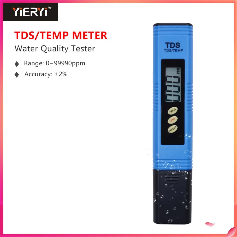 

Yieryi TDS PH Meter PH/TDS/EC/TEMP Meter Digital Water Quality Monitor Tester for Pools, Drinking Water, Aquariums
