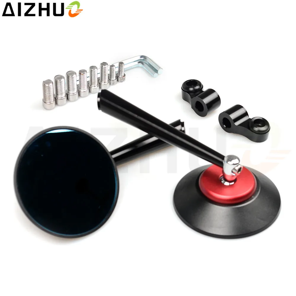 8/10mm Motorcycle Rear View Mirrors Aluminum Universal Motorbike Mirror For Honda MSX125 CB400 Ducati Monster Yamaha Benelli