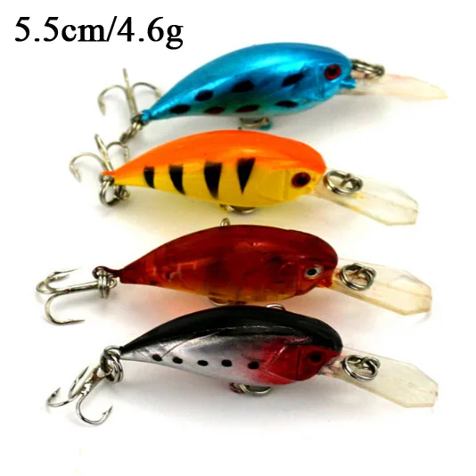 8pcs/lot 5.5cm 4.6g cheap fishing lures fishing crank bait wobbler