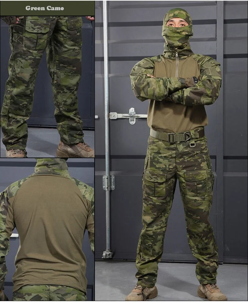 Tactical Military Casual Uniforms of Shirt and Pants for Men Winter