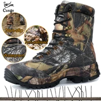 CUNGE Outdoor Tactical Sport Men's Shoes Waterproof Hiking Shoes Male Outdoor Winter Hunting Boots Mountain Shoes Men Army Boot