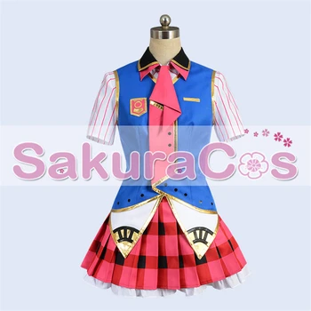 

Kurosawa Dia LoveLive!Sunshine!Aqours 4RD Happy Party Train Cosplay Costume Grid Dress B