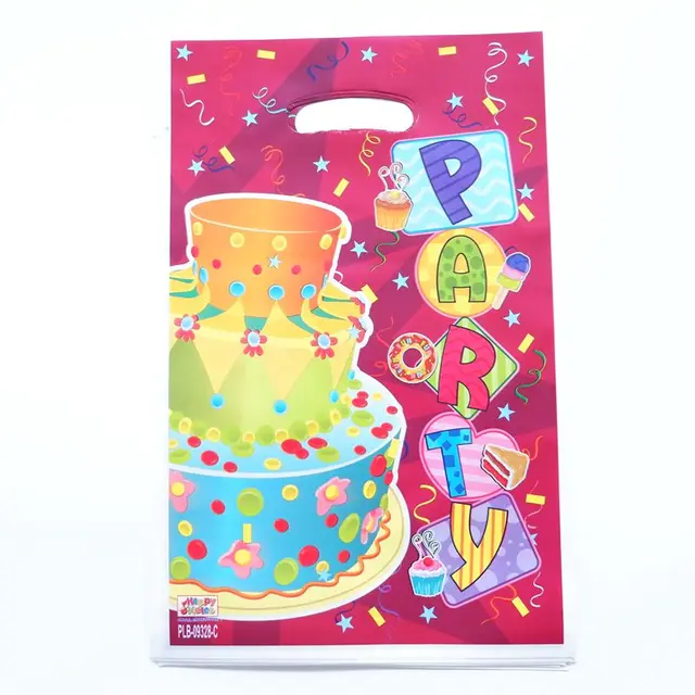 10pcs Gift bag Loot bag Party Theme Kids Birthday Party Supply Event