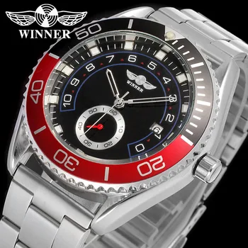 

2019 Fashion Winner Men Brand Full Stainless Steel Casual Watch Automatic Mechanical Man Gift Dress Wristwatches Relogio Releges