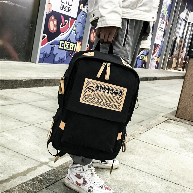 

Joker backpack men academic style junior and senior high school students with ancient schoolbags female simple leisure rucksack