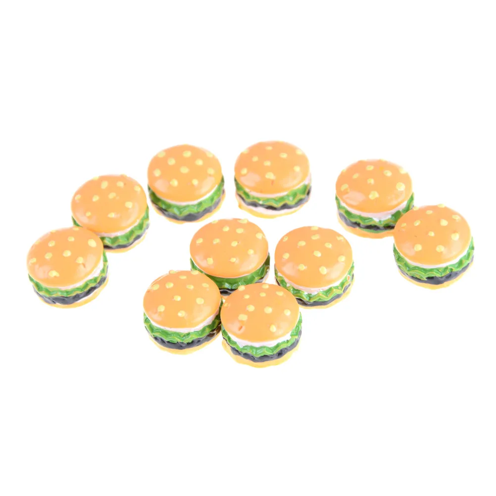 

10pcs 1:12 Food Hamburg DIY Dollhouse Miniature Decoration Crafts Doll House Decor Kids' Kitchen Toys