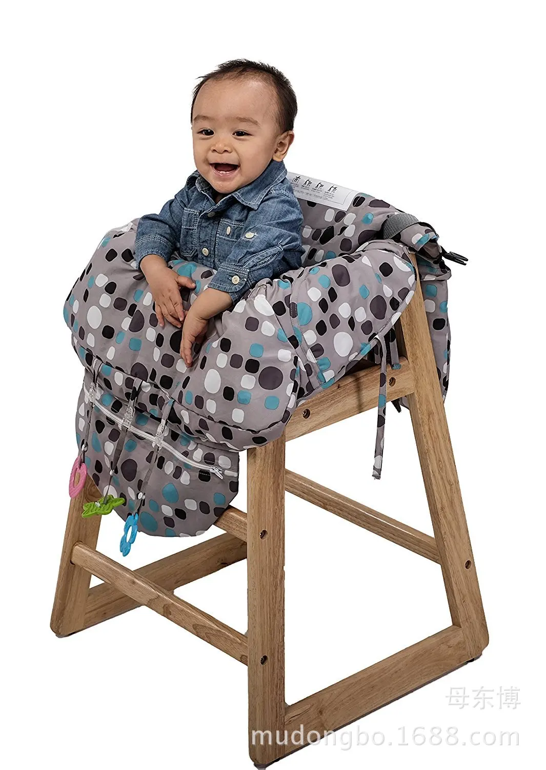 Младенческая корзина для покупок, подушка для сиденья, детские сиденья в тележку для покупок, чехол для автокресла с ремнем безопасности, Мягкий защитный чехол для детского кресла