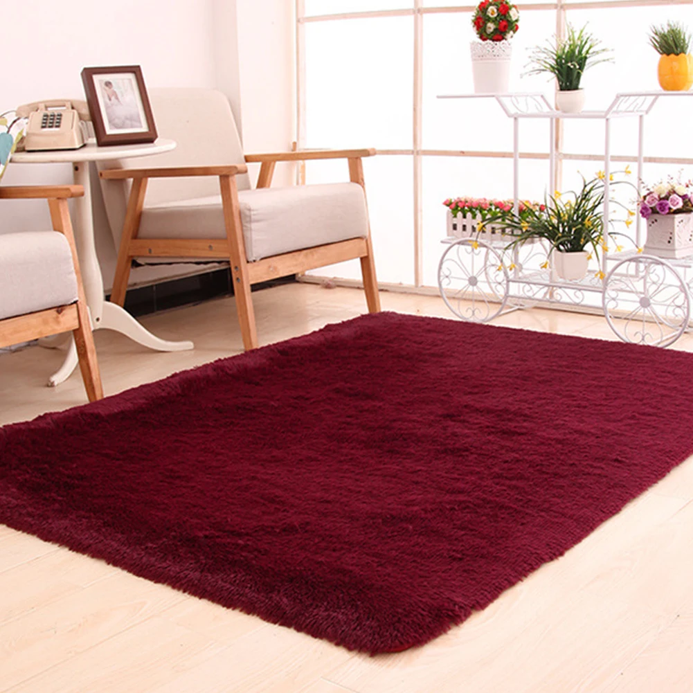 

120x160cm Large Plush Shaggy Thicken Soft Carpet Area Rug Floor Mats Dining Living Room Bedroom Home Office Silk Plush Carpets