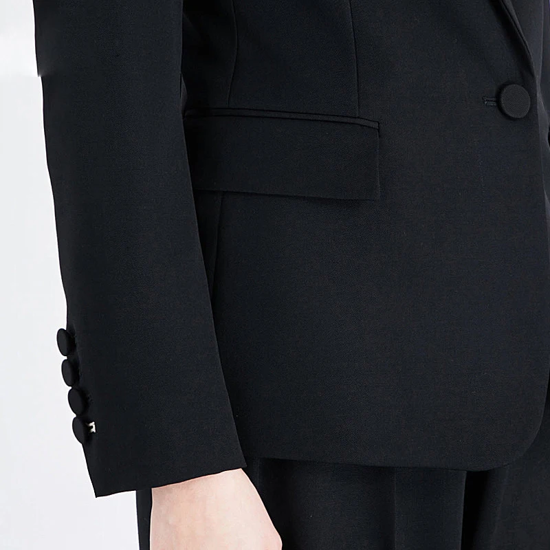 Two Piece Ladies Formal Pant Suit Office Uniform Designs Women Business Suits Black Blazer For work Autumn Wear Two Piece Ladies Formal Pant Suit Office Uniform Designs Women Business Suits Black Blazer For work Autumn Wear