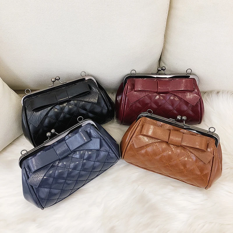 Toposhine Diamond Plaid Lady Bags New Fashion Bow Small Women Bags High Quality Shoulder Bag Fashion Crossbody Bag Wholesale