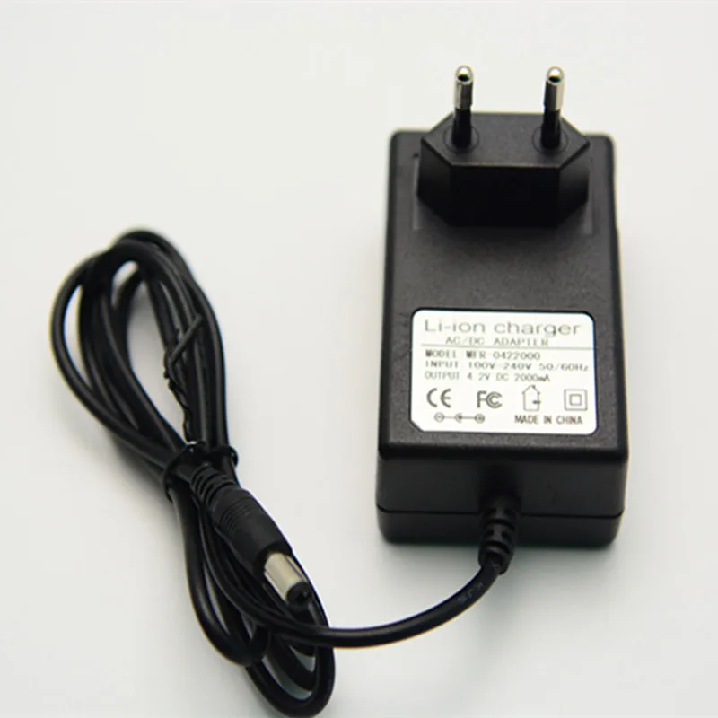 KingWei AC 100 V-240 V EU UK US plug 18650 литиевая батарея 4,2 V 2A зарядное устройство для фонарика налобный фонарь с проводом