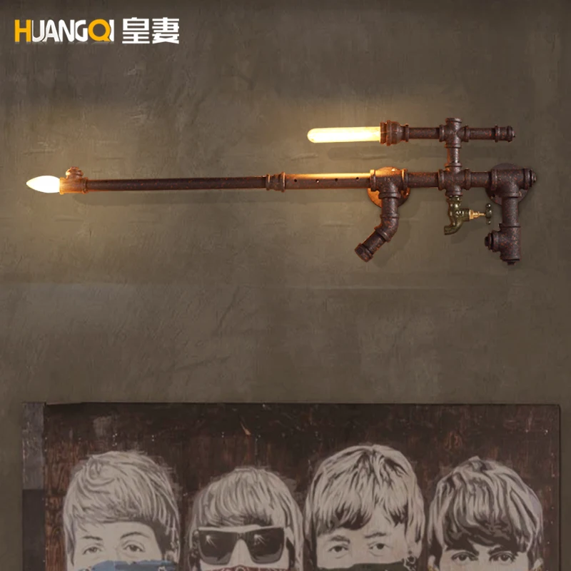 

Huang's wife industrial wall retro pipe wall decoration aisle wall bar American country