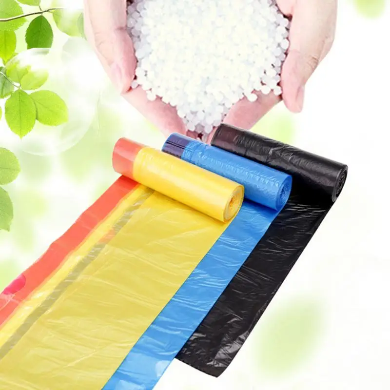 1 Roll Plastic 20L Thicken Bag Drawstring Kitchen bathroom Trash Bag
