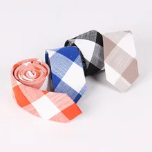 Мужской фирменный галстук с принтом в клетку, жаккардовый Свадебный галстук на шею для мужчин, хлопковый и льняной галстук, вечерние аксессуары