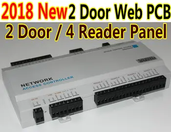 

2018 Year Newest Version 2 door Web IP controller PCB+PC SoftwareFor 4 wiegand readers can connecting 4 pcs of rfid card readers