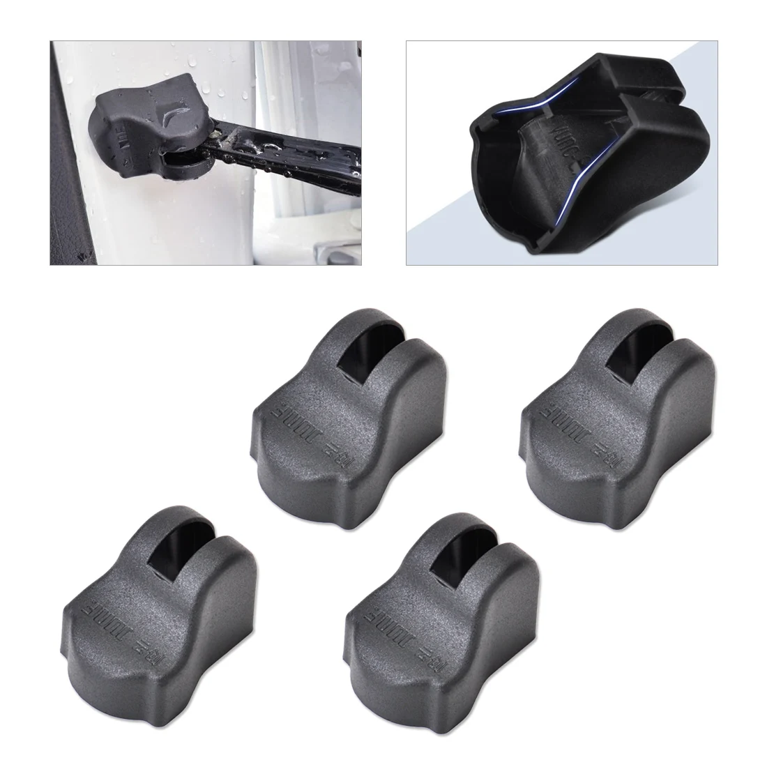

DWCX 4Pcs Car Door Check Arm Waterproof Protection Cover Kit ABS Soft Plastic For Suzuki Swift SX4 Grand Vitara Jimny Kizashi
