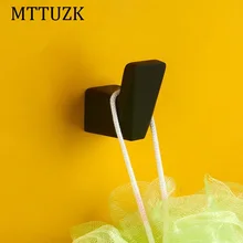 MTTUZK, матовые черные крючки для одежды, кухонный Крючок для ванной, крючок для халата, одинарный настенный крючок, chapeu gancho