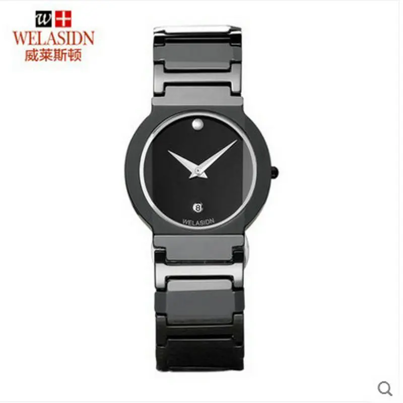 

New Arrivals fashion watch waterproof ultra-thin ceramic crown relogio feminino masculino Quartz Wristwatch Lady Dress Women
