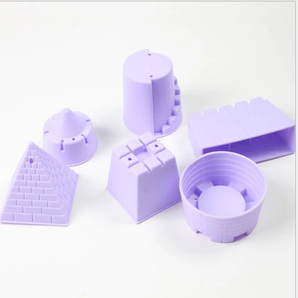 Best  Soft Silicone beach toys for children SandBox Set Kit Sea sand bucket Rake Hourglass Water Table pl