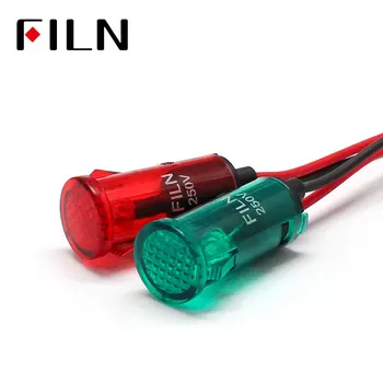 

FL1P 13mm 12v 250V plastic indicator light with 20cm cable on the surface of the grid