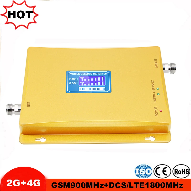 Усилитель сотового телефона Dual Repetidor 1800 МГц DCS GSM 900 репитер 2G 4G сигнала | Мобильные