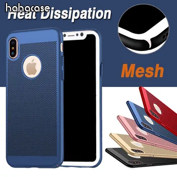 

100pcs Mesh Honeycomb Back Heat Dissipation Matte Shockproof Case For iPhone 11 Pro Max XS XR X 8 7 6 6S Plus Thin Hard PC Cover