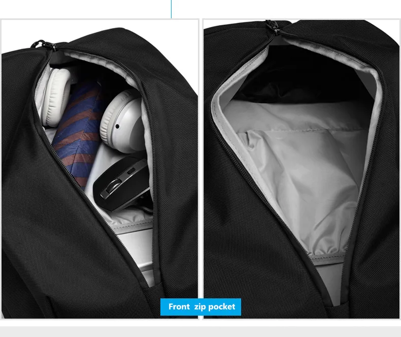 OZUKO, рюкзак для ноутбука, мужской, 1680D, Оксфорд, USB зарядка, рюкзак для путешествий, Противоугонный, водонепроницаемый, на молнии, для фитнеса, сумка, обувь, карман