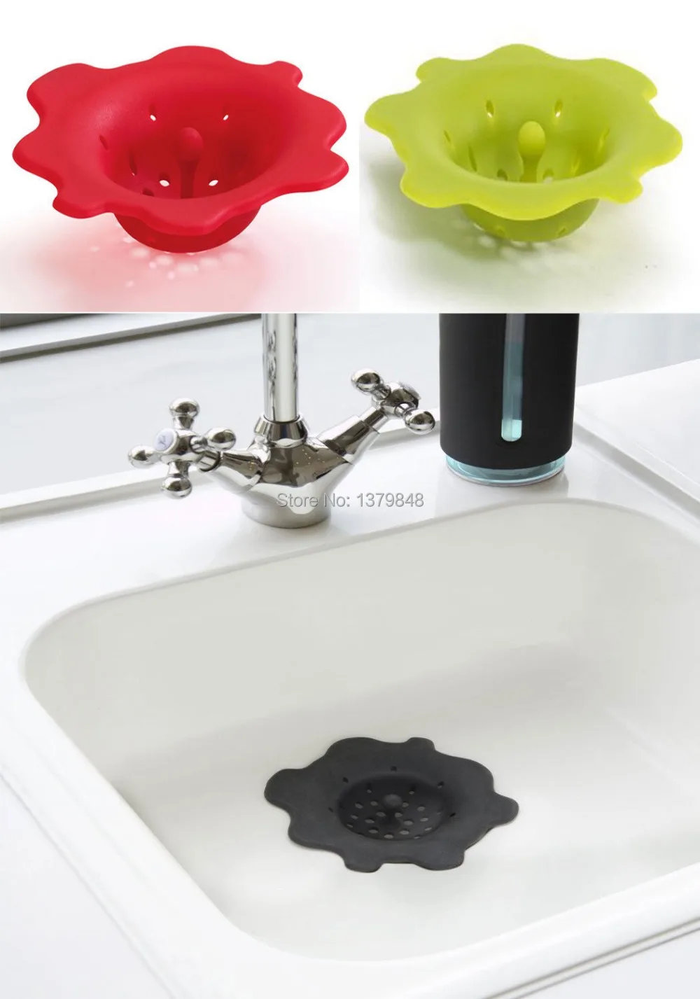 SPLAT SINK STRAINER Kitchen Sink Rubber Drain Strainerin Colanders & Strainers from Home